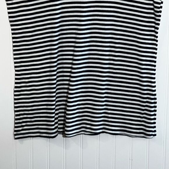 The Limited Stripped Ribbed Tank Top Womens XXLarge White Blue Made In Cambodia - Picture 4 of 9